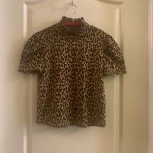 Short sleeve mock turtle neck